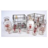 Large Lot of PET Clear Glass Milk Bottles