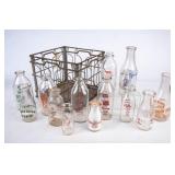 Lot of Painted Milk Bottles