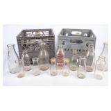 Huge Lot of Painted & Embossed Milk Bottles