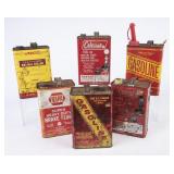 6 - 1 Gallon Metal Chemical Cans