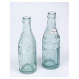 2 Pepsi-Cola, Asheville, NC Green Glass SS Bottles