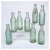8 Cheerwine Green Straight Side Embossed Bottles