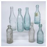 7 NJ and NY Straight Side Embossed Bottles