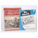 12 1940s Jersey Bulletins & 1 Sale Catalog
