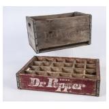 2 Vintage Dr. Pepper Crates