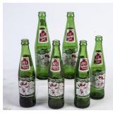 6 Hill Billy Brew Green Glass Bottles