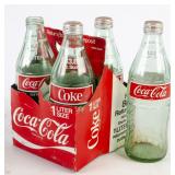 4 Pack 1 Liter Glass Coca-Cola / Coke Bottles