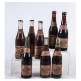 8 Vintage Pepsi Double Dot Filled Bottles