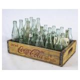24 Coke / Coca-Cola Bottles in Wooden Crate