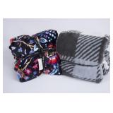 2 Vera Bradley Plush & Cudley Throw Blankets