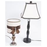 2 Classy Table Lamps with Cloth Shades