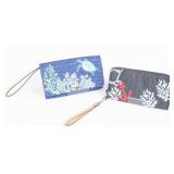 2 Vera Bradley Embroidered Beach Wristlets