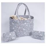 Vera Bradley Grand Tote & 2 Makeup/Brush Cases