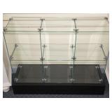 Cubicle Glass Display Shelf on Solid Base