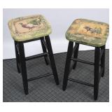 Pair of Anita Phillips Rustic Country Stools