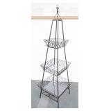 Black Metal 74" Square Etagere Display Stand
