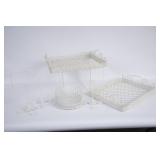 Shabby Chic Cream Metal Display Lot