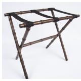 Brown Bamboo-Look Luggage Rack