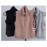 3 Lovely Katydid Faux Fur Vests