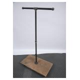 Rolling Clothes Hanging Rack w/Wooden Base