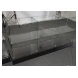 Cubicle Glass Display Shelf on Solid Base