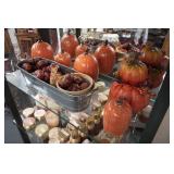 Cute Cable-Knit Ceramic Pumpkins & Fall Decor