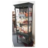 Beautiful Green Painted Wooden Display Cabinet