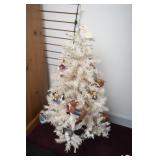 Adorable Cream Christmas Tree w/Ornaments