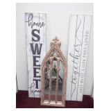 2 Rustic Wooden Sentiment Signs & More