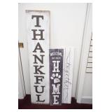 3 Rustic Wooden Sentiment Signs