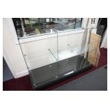 Cubicle Glass Display Shelf on Solid Base