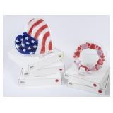 5 Peggy Karr Fused Glass Holiday Dishes