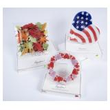 5 Peggy Karr Fused Glass Holiday Dishes