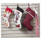 9 Embroidered & Country Print Christmas Stockings