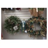 3 Glitzy Pre-Lit Christmas Wreaths &