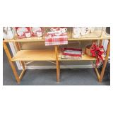 Wooden 2-Shelf Display Table