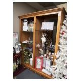 Large Lighted Wooden Display Cabinet