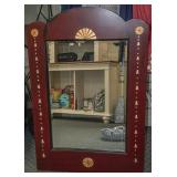 Stunning Painted Wooden Wall Mirror