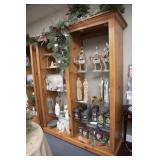 Large Lighted Wooden Display Cabinet