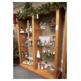 Large Lighted Wooden Display Cabinet