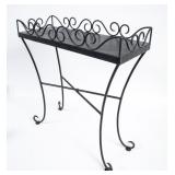 Cute Little Black Metal Scrollwork Table