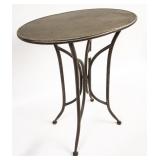 Oval Industrial Look Metal Occasional Table