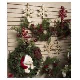 5 Decorative Christmas Wreaths w/Hangers