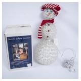 2 Lighted Snowman Decorations
