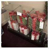 Cubicle Glass Display Shelf on Solid Base