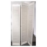 3 White Louvered Door Panels