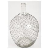 Cool Blown Glass Bottle w/Chicken Wire