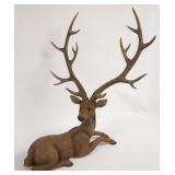 Polystone Sitting Deer Figure