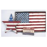 3 Great Patriotic Wooden Signs