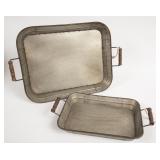 2 Cool Industrial Look Metal Trays